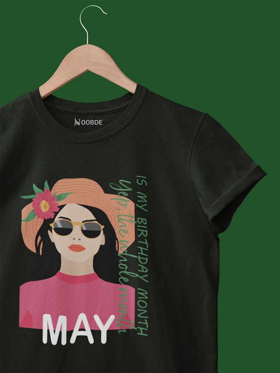 black birthday t shirt for women